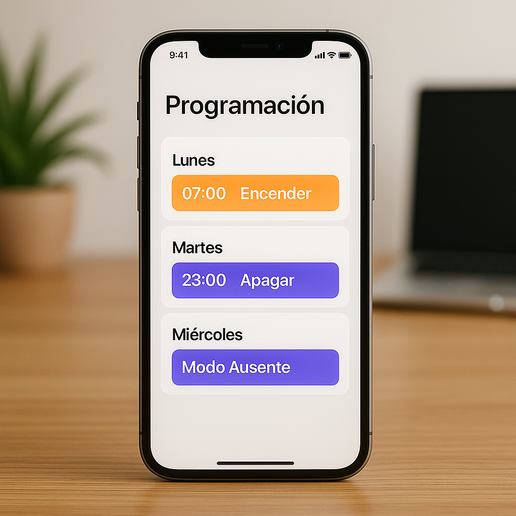 Programación horarios 2 luces
